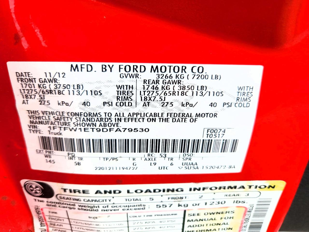 2013 FORD F150