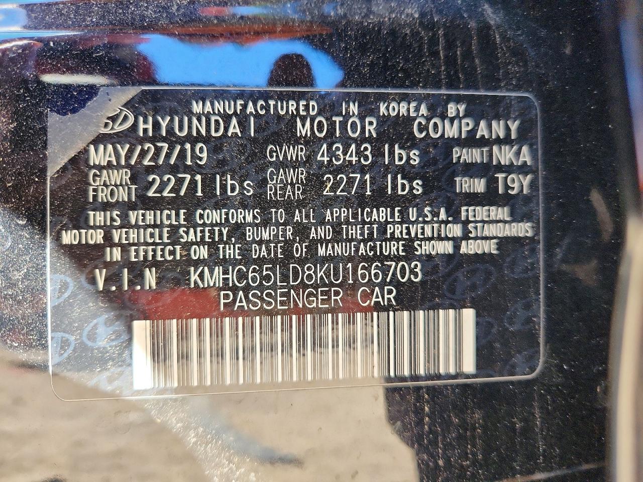 2019 HYUNDAI IONIQ