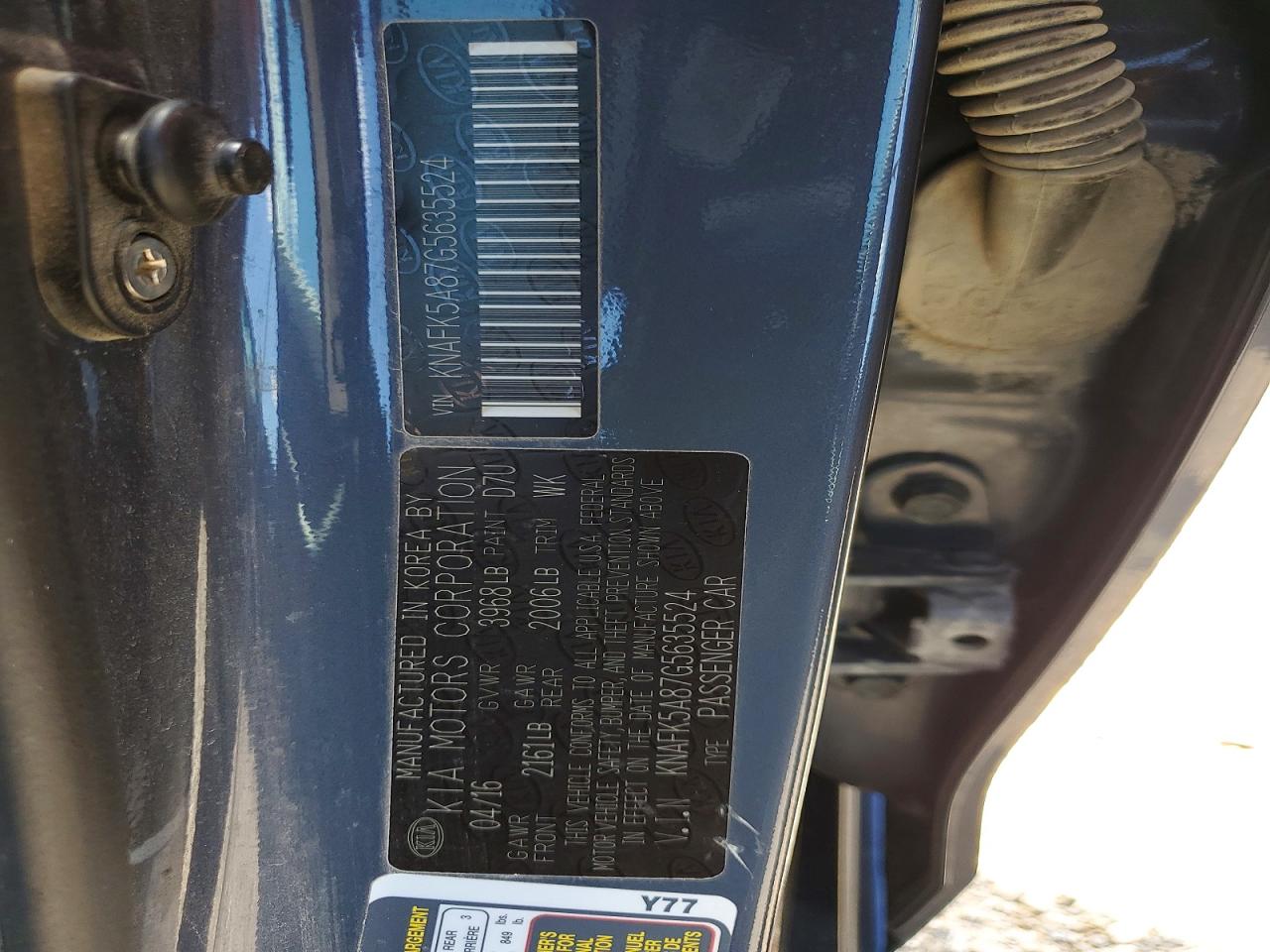 2016 KIA FORTE