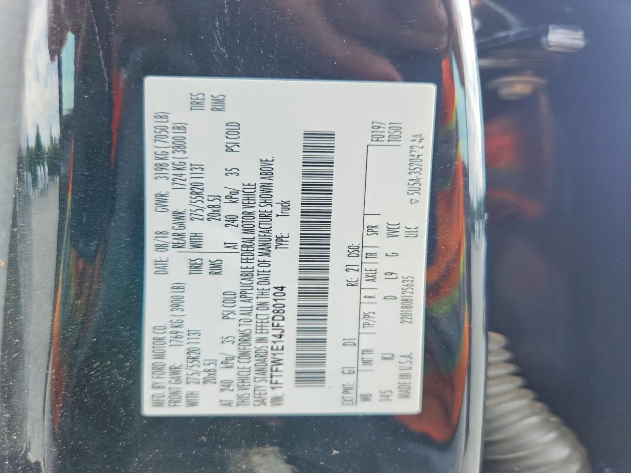 2018 FORD F150