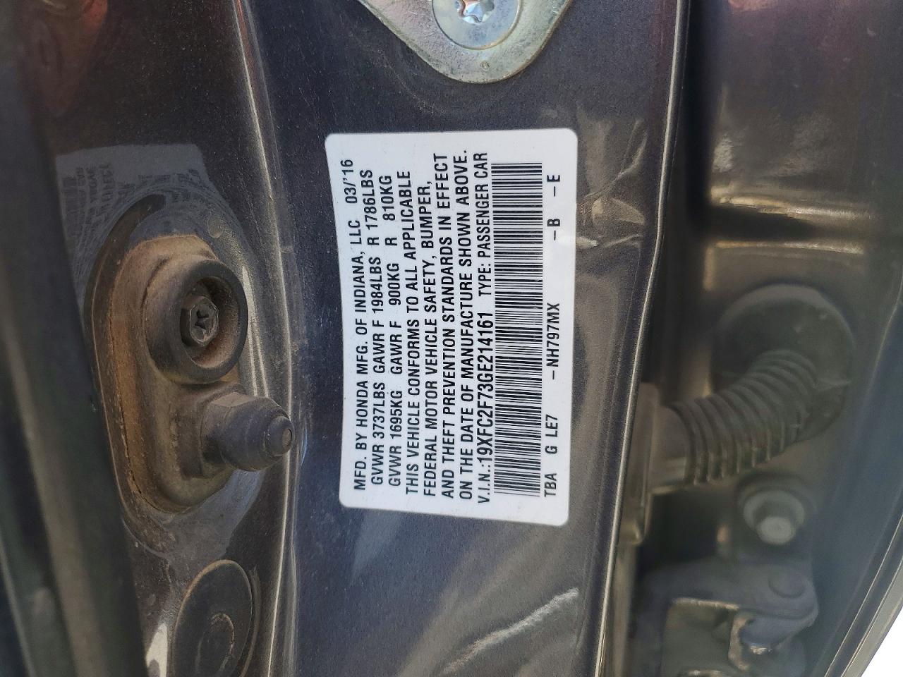 2016 HONDA CIVIC