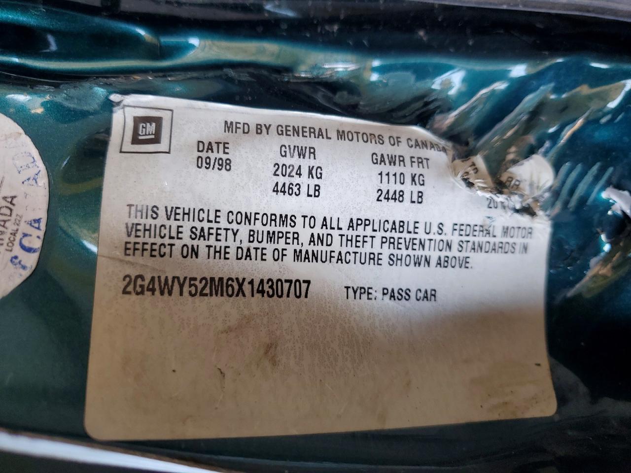 1999 BUICK CENTURY