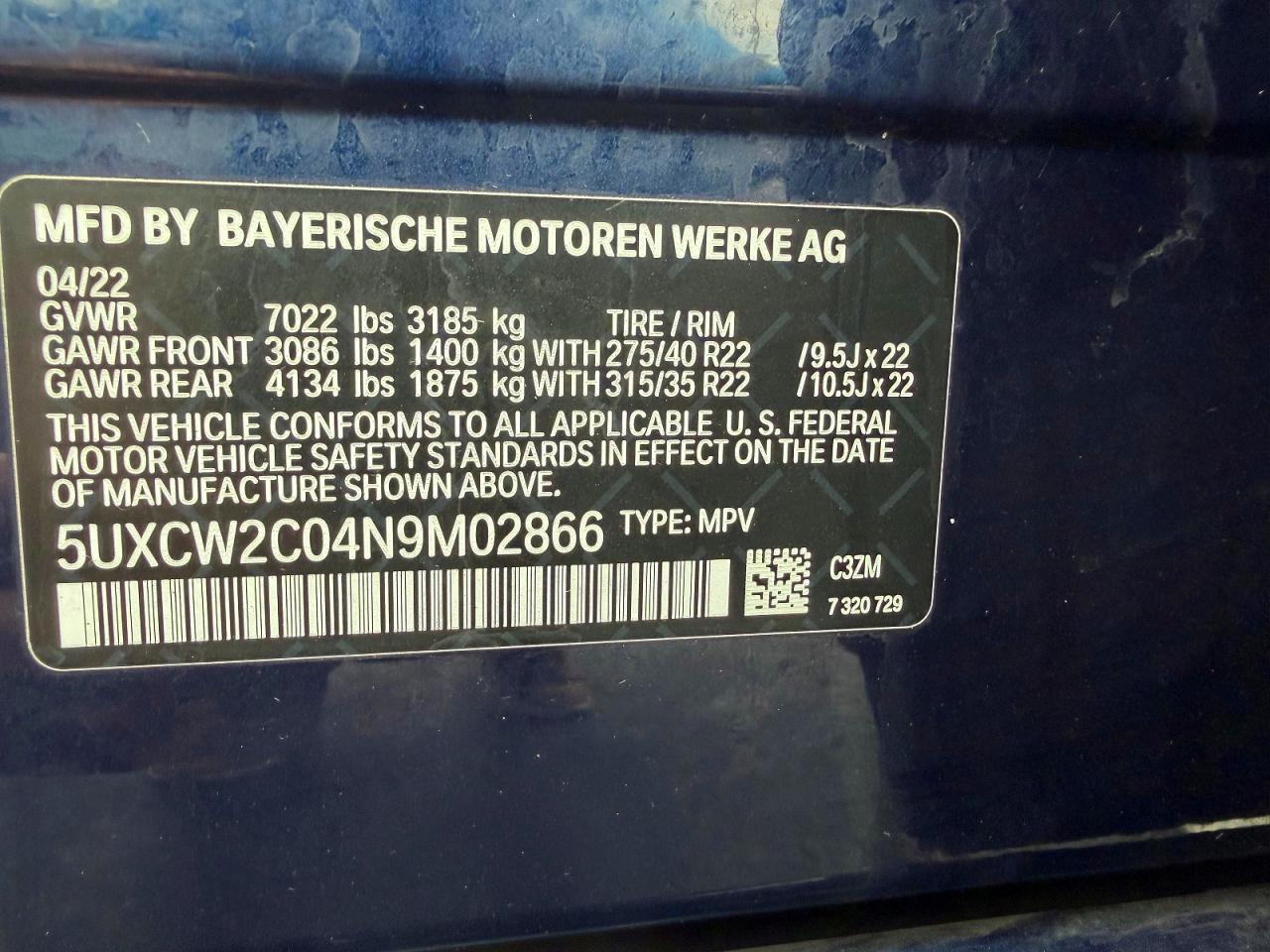 2022 BMW X7