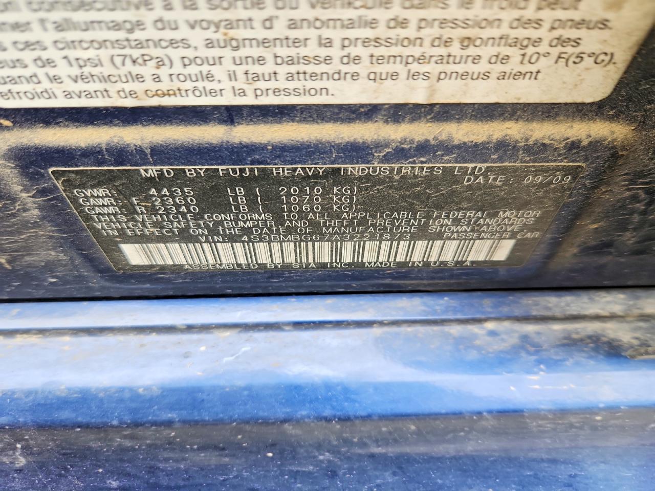 2010 SUBARU LEGACY
