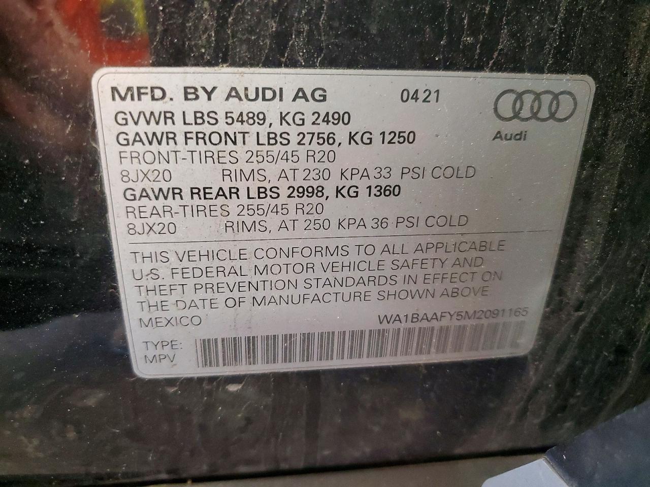 2021 AUDI Q5