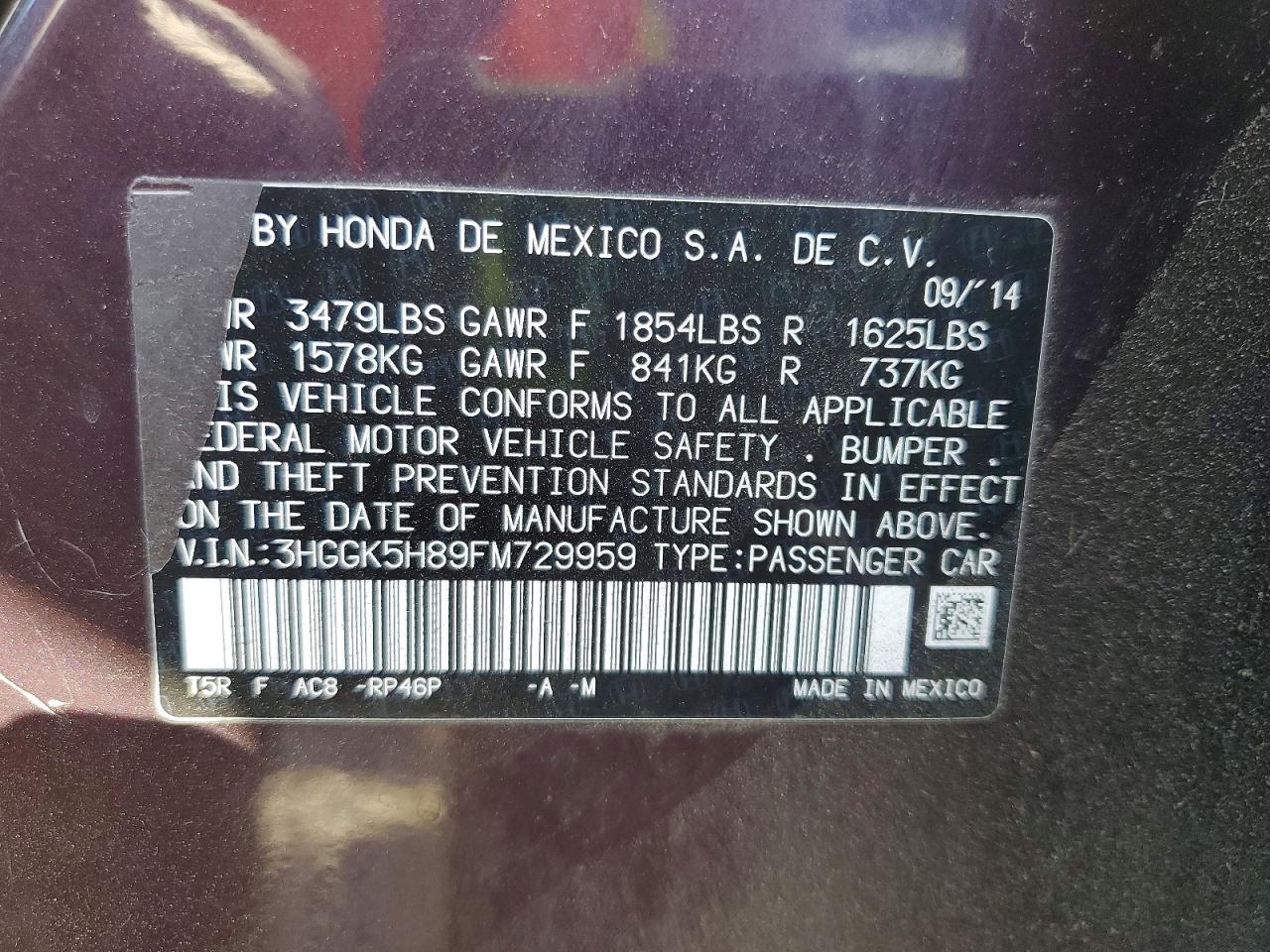 2015 HONDA FIT