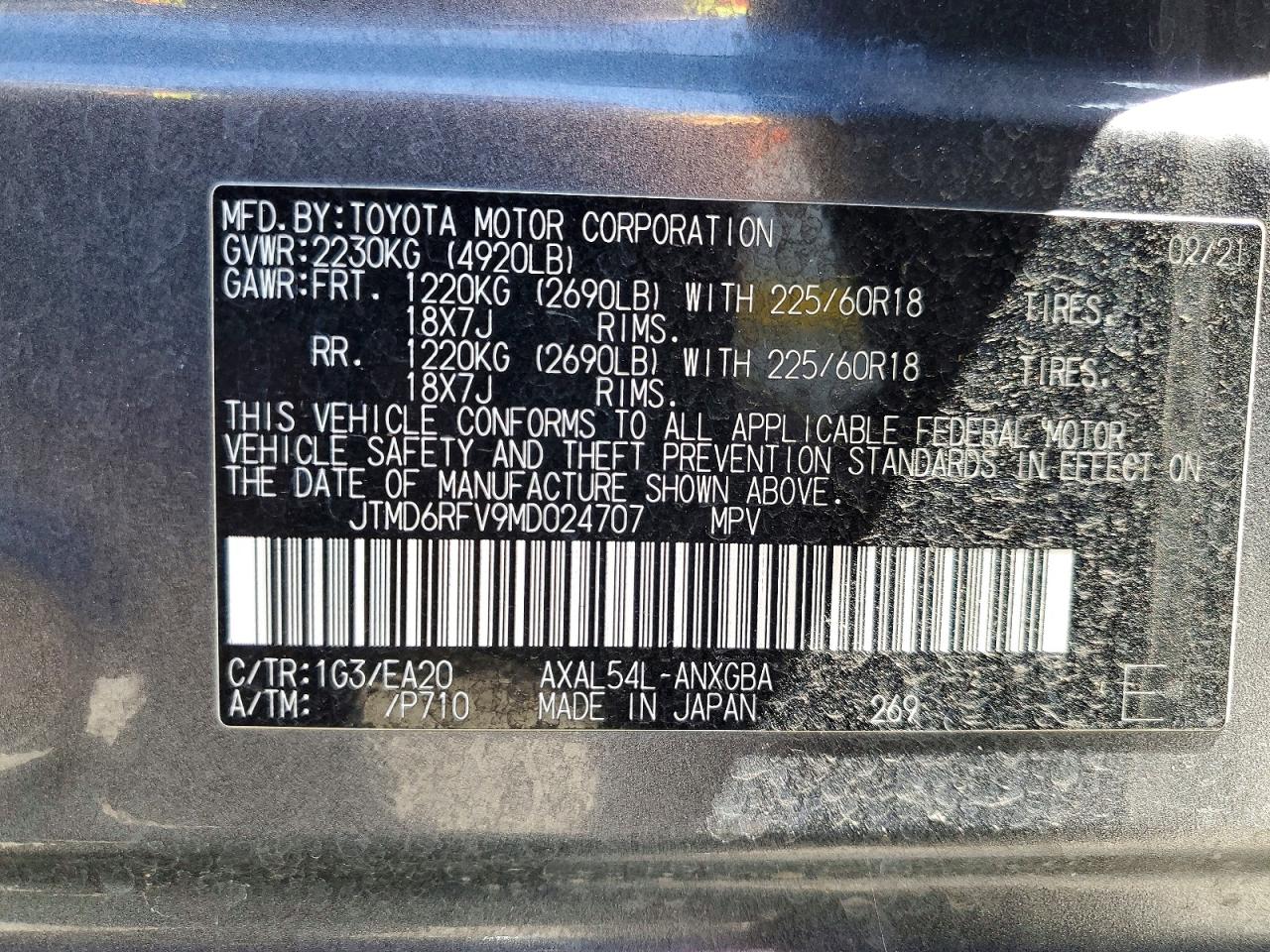 2021 TOYOTA RAV4