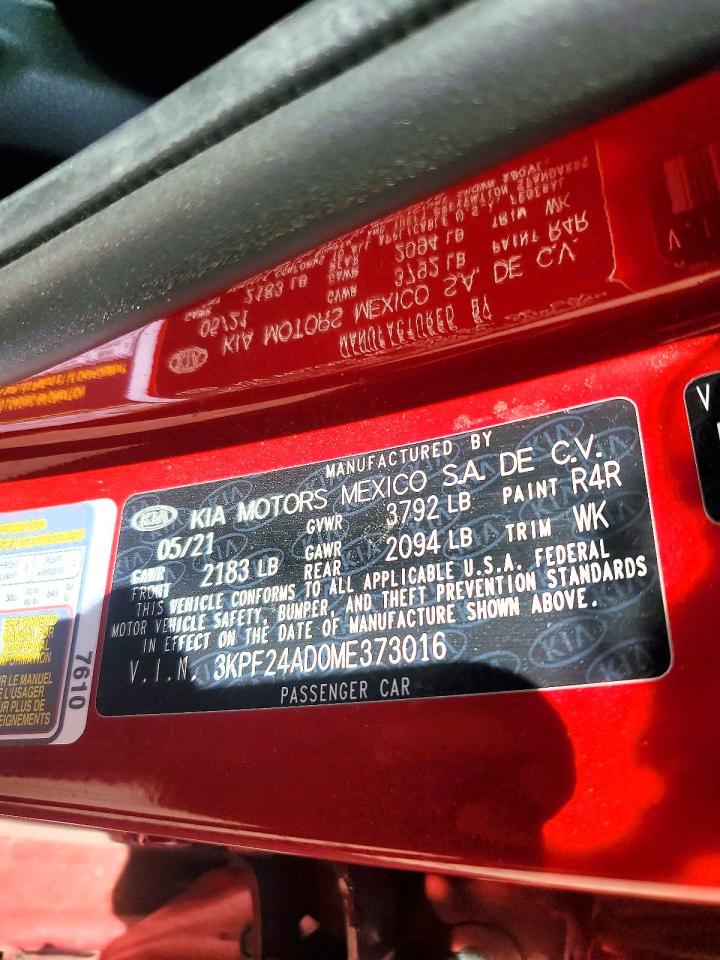 2021 KIA FORTE LXS