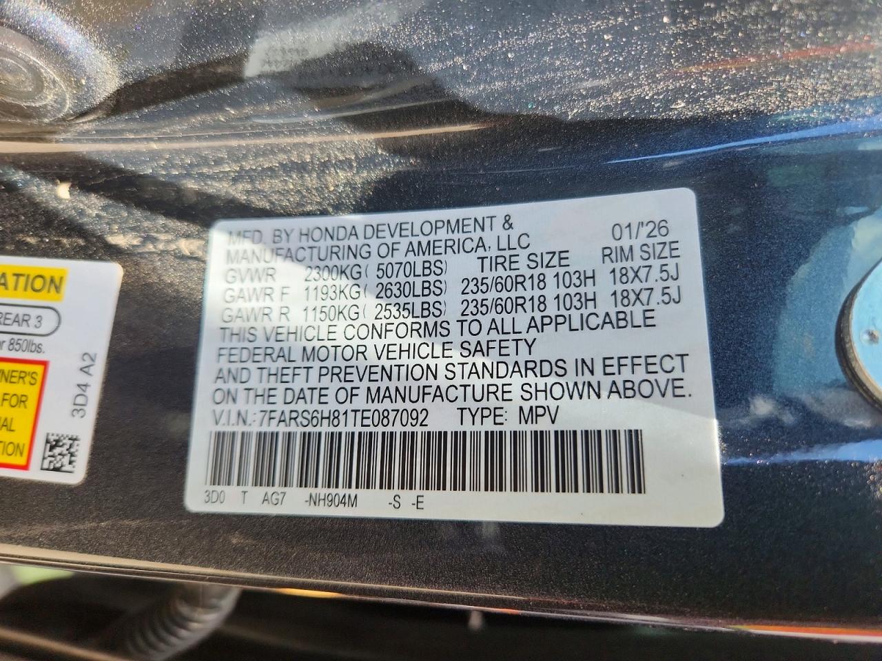 2026 HONDA CRV