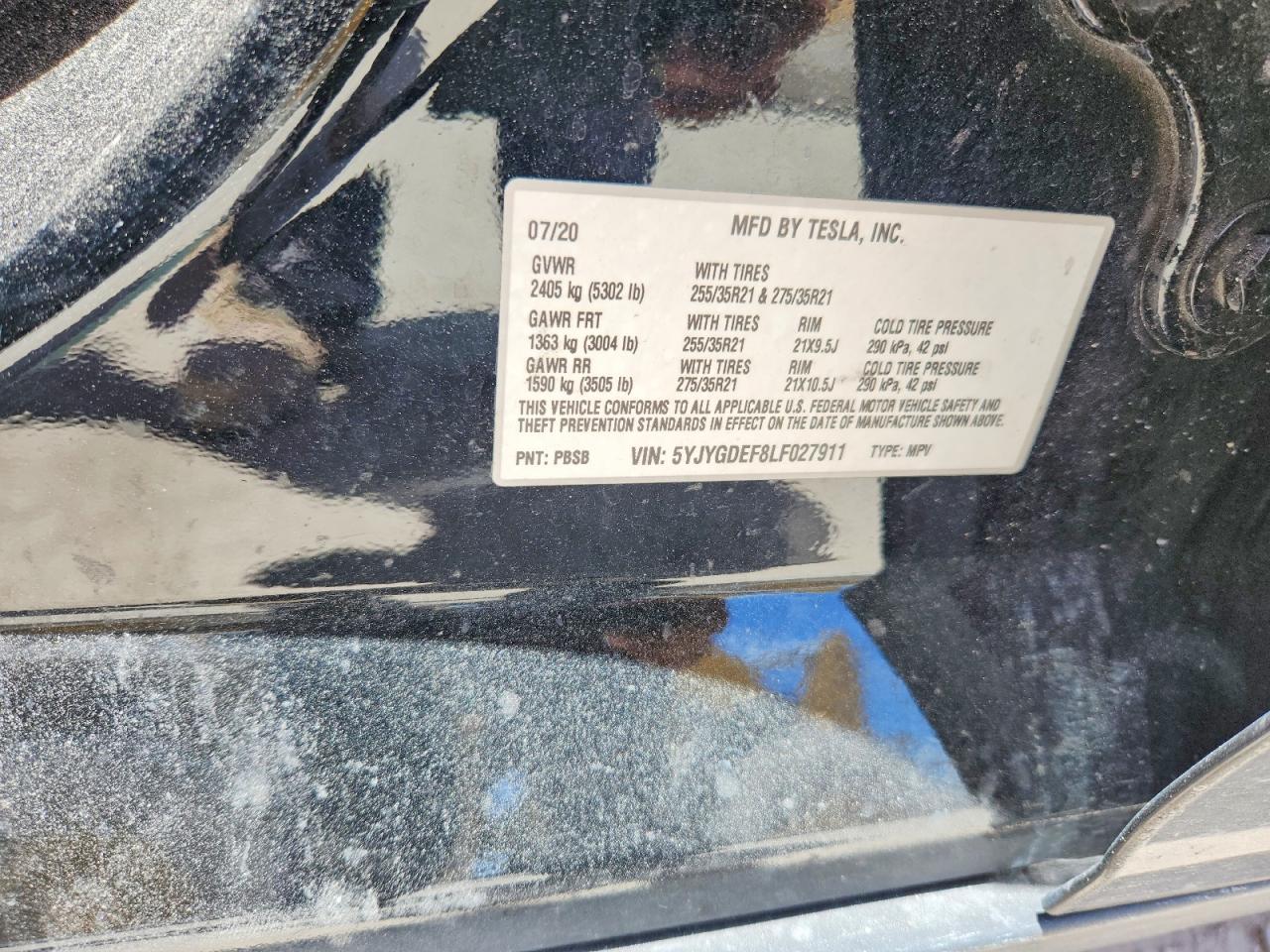 2020 TESLA MODEL Y