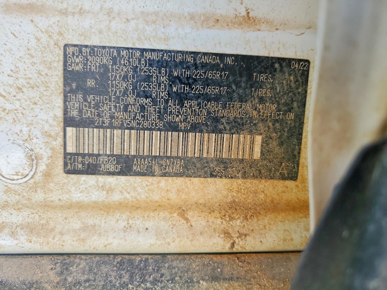 2022 TOYOTA RAV4