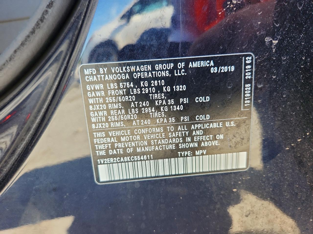 2019 VOLKSWAGEN ATLAS