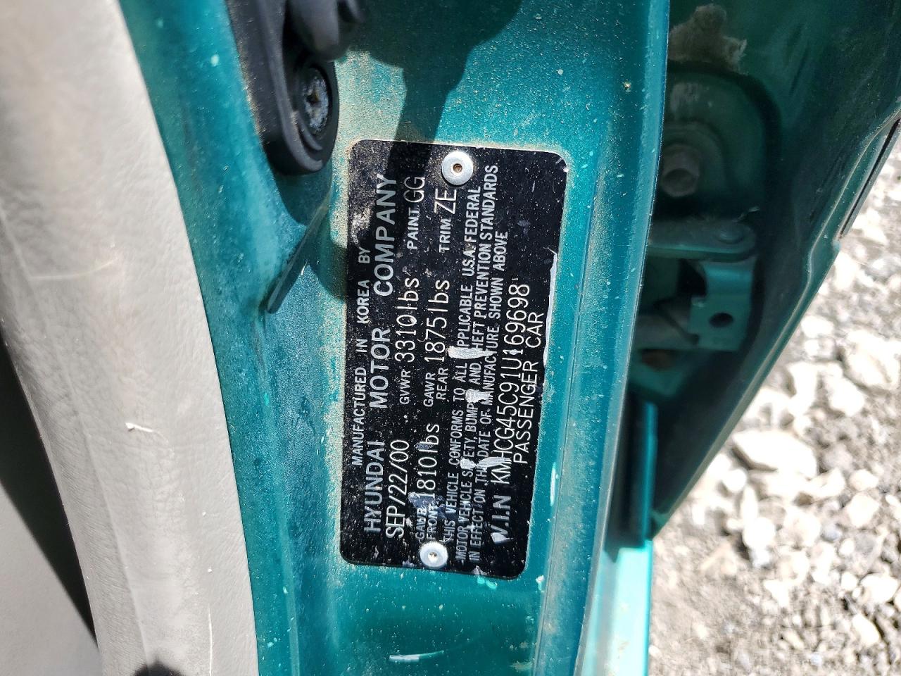 2001 HYUNDAI ACCENT