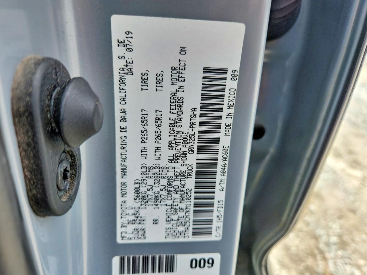 2019 TOYOTA TACOMA