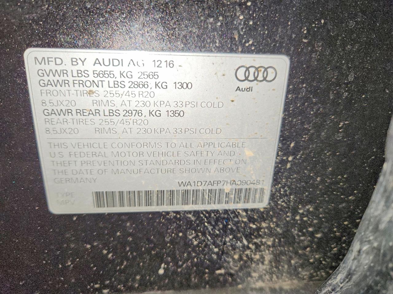 2017 AUDI Q5