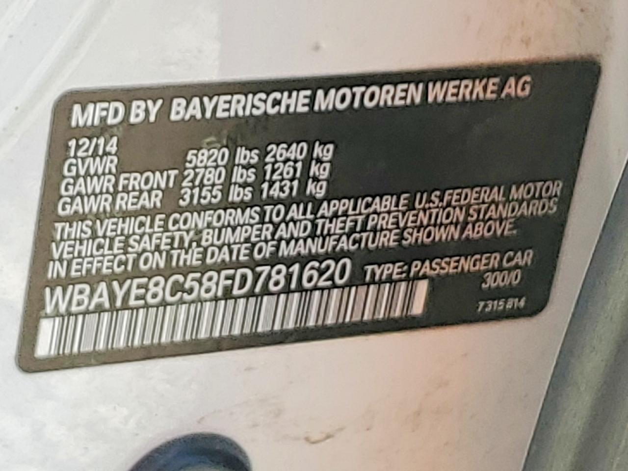 2015 BMW 7 SERIES