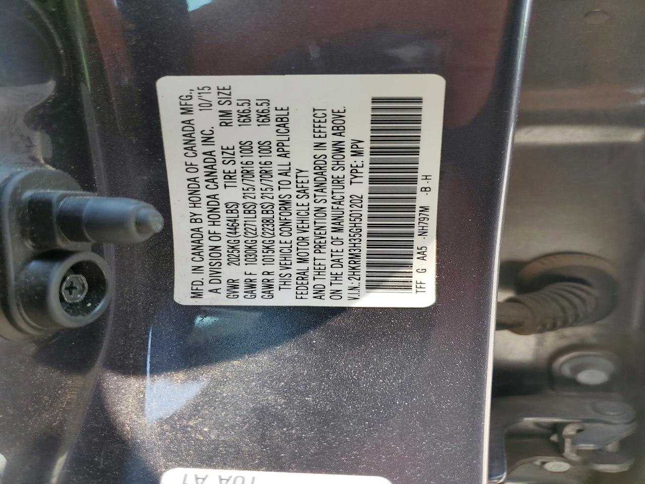 2016 HONDA CRV