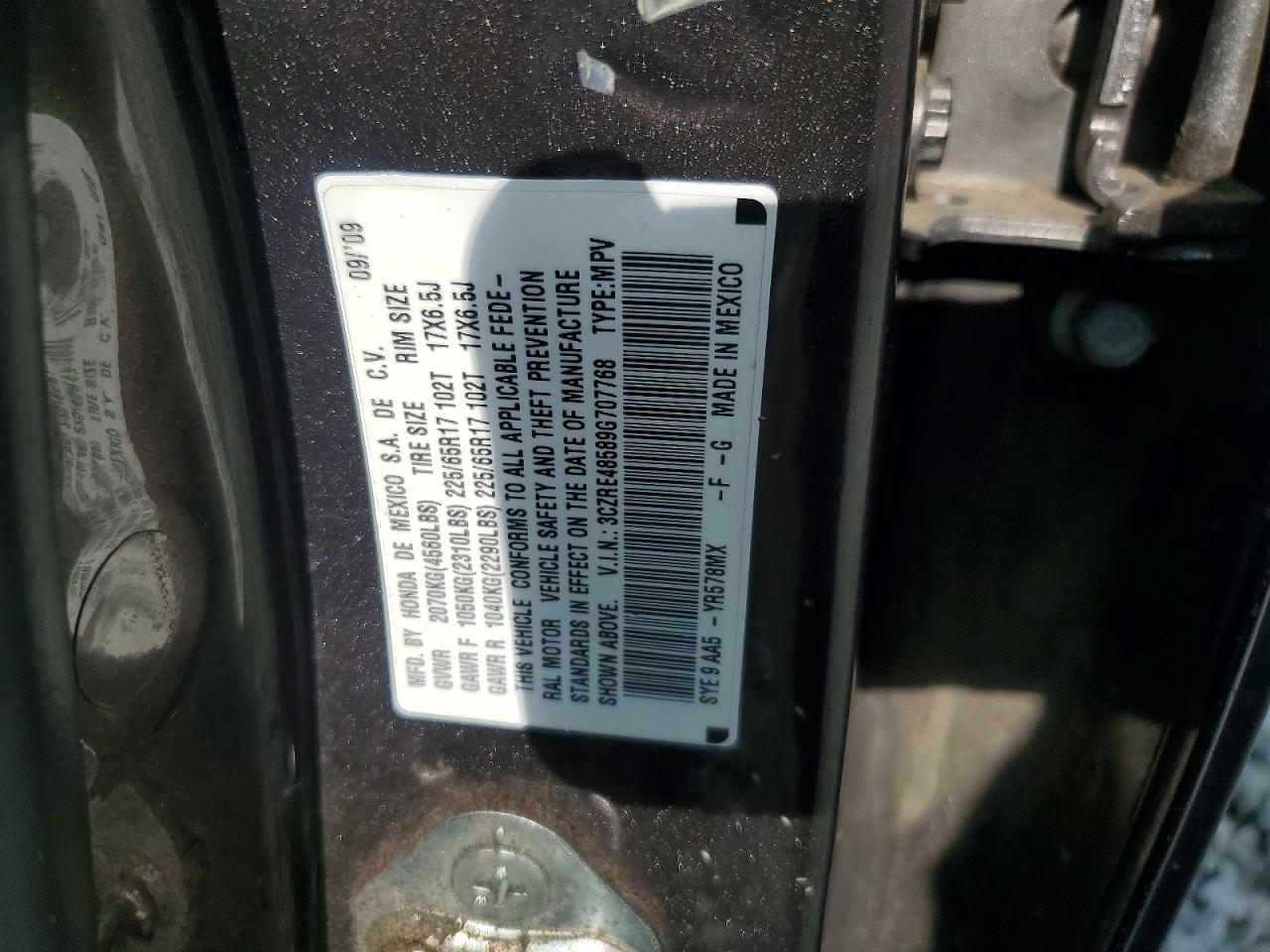2009 HONDA CRV