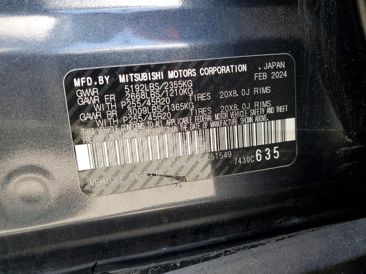 2024 MITSUBISHI OUTLANDER