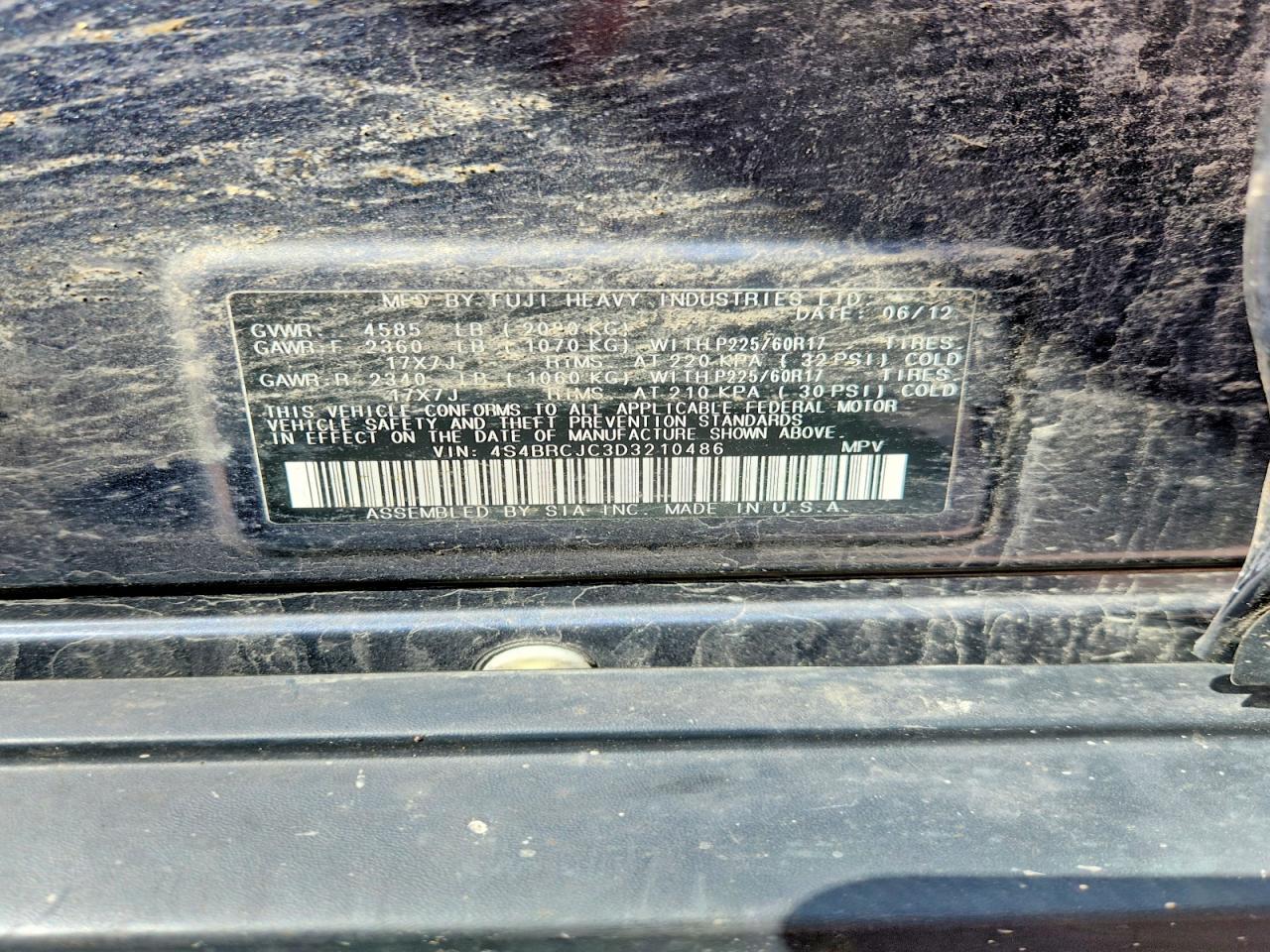 2013 SUBARU OUTBACK