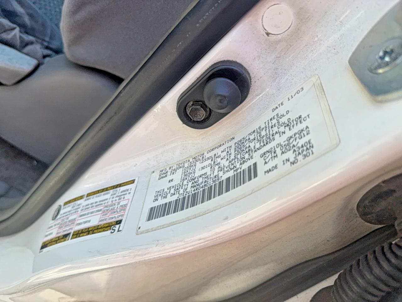 2004 TOYOTA 4RUNNER