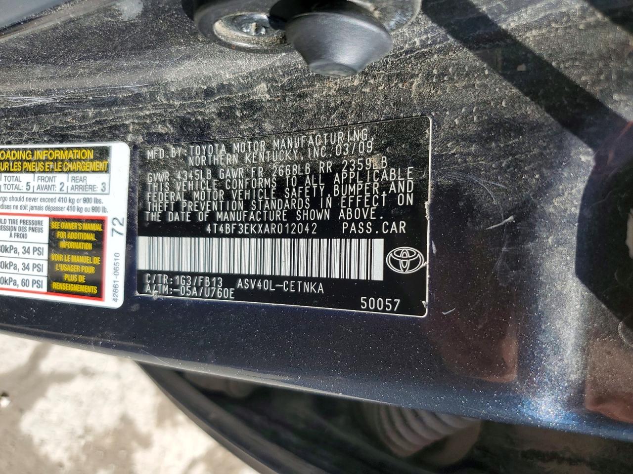 2010 TOYOTA CAMRY