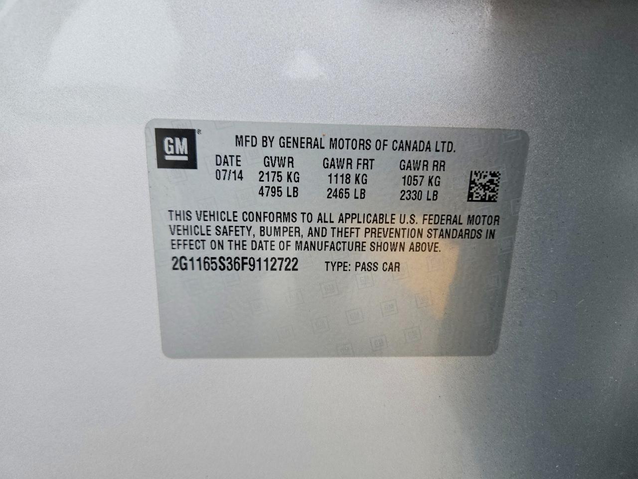 2015 CHEVROLET IMPALA