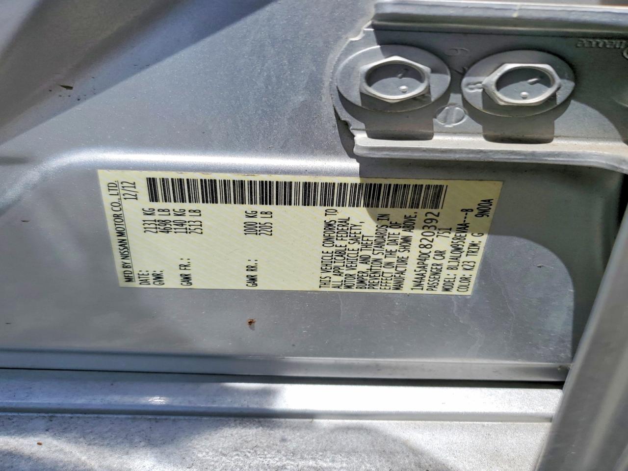 2013 NISSAN MAXIMA