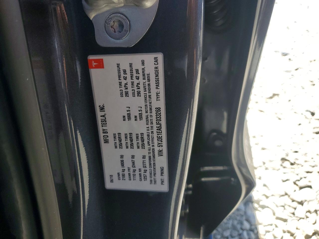 2018 TESLA MODEL 3
