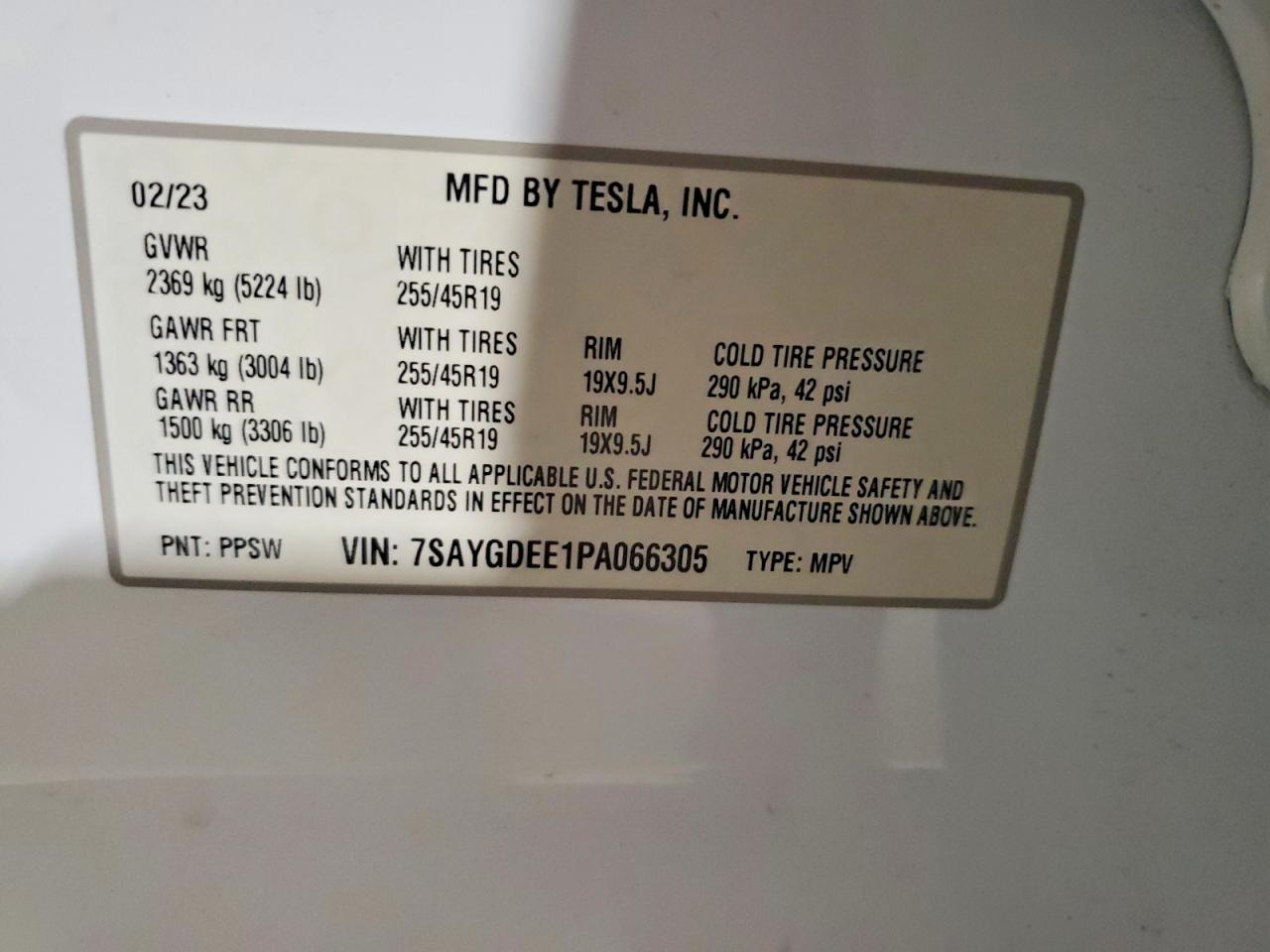 2023 TESLA MODEL Y
