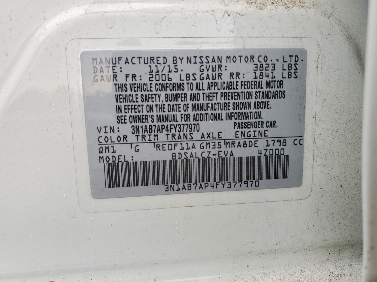 2015 NISSAN SENTRA