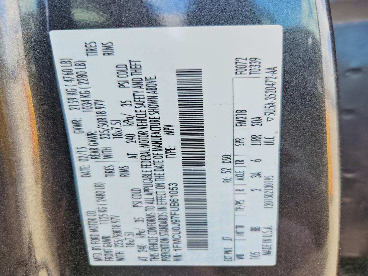 2015 FORD ESCAPE
