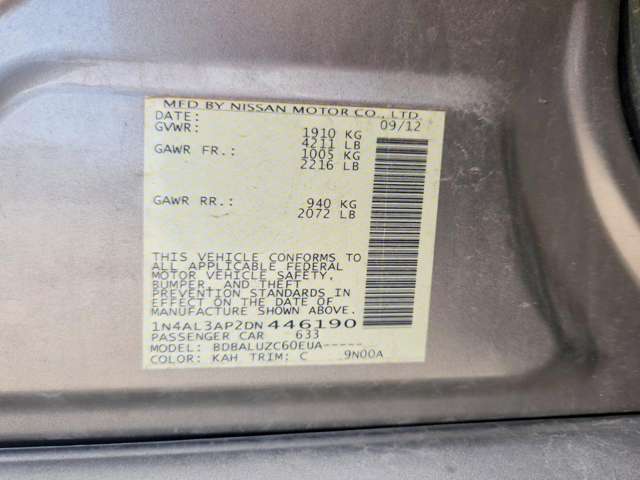 2013 NISSAN ALTIMA