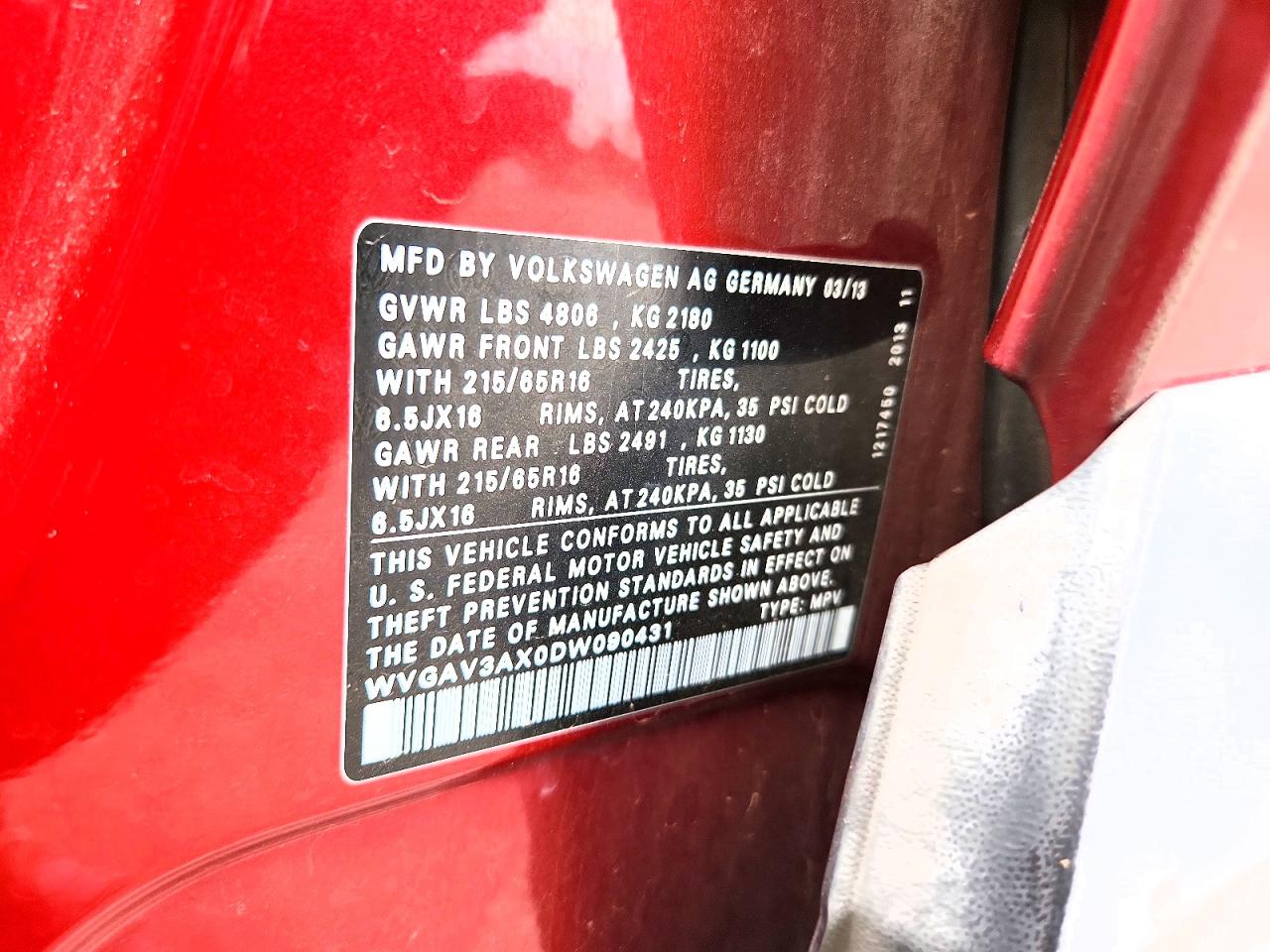 2013 VOLKSWAGEN TIGUAN