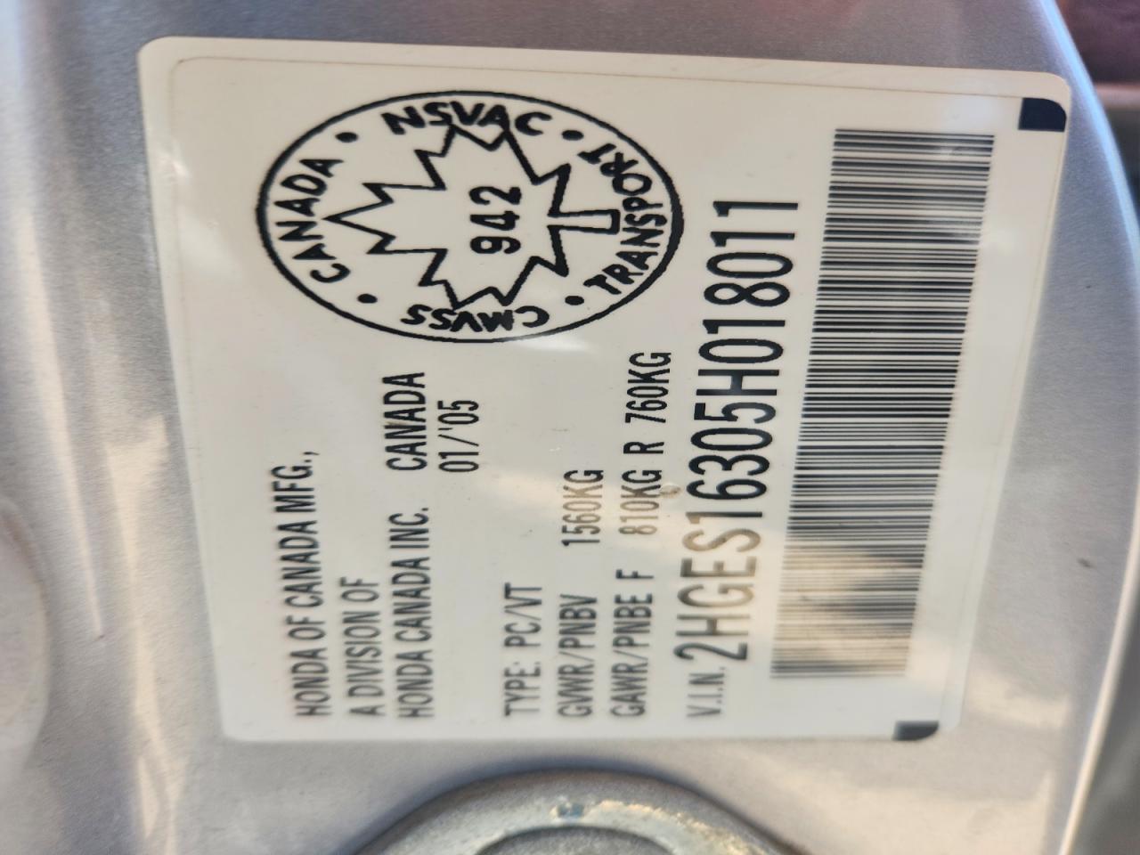 2005 HONDA CIVIC