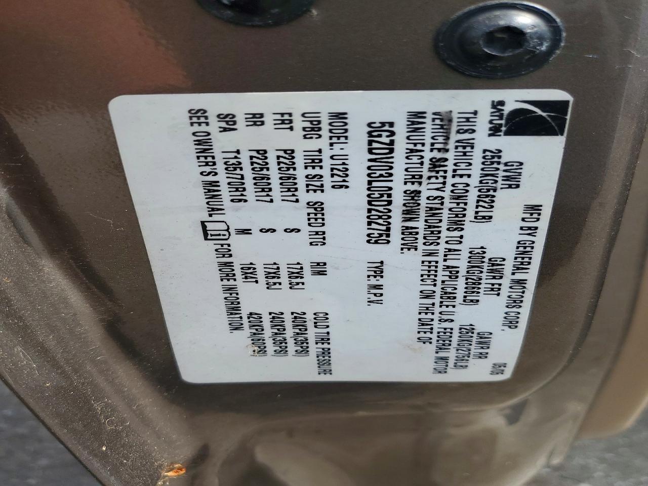 2005 SATURN RELAY