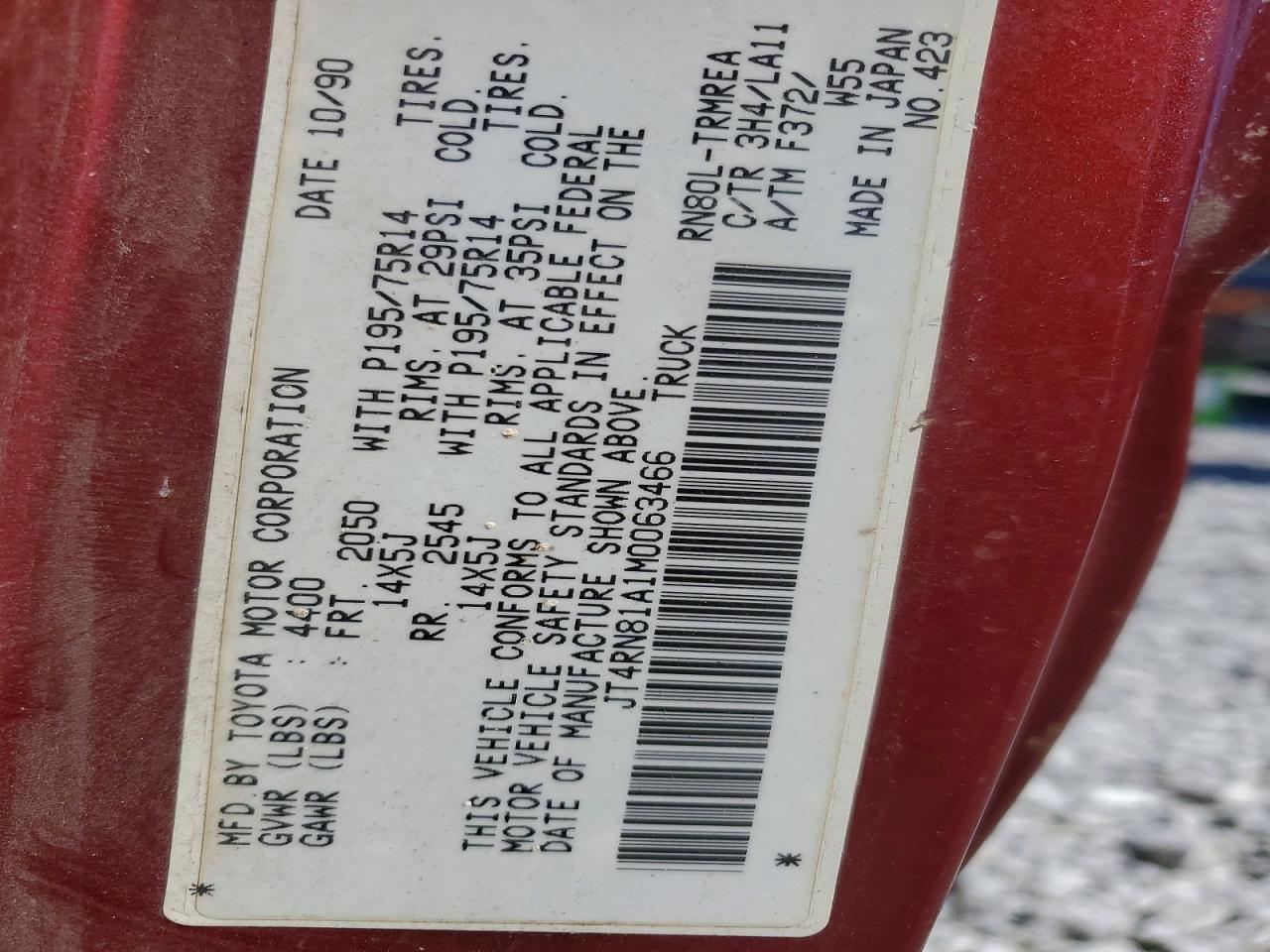 1991 TOYOTA ALL OTHER