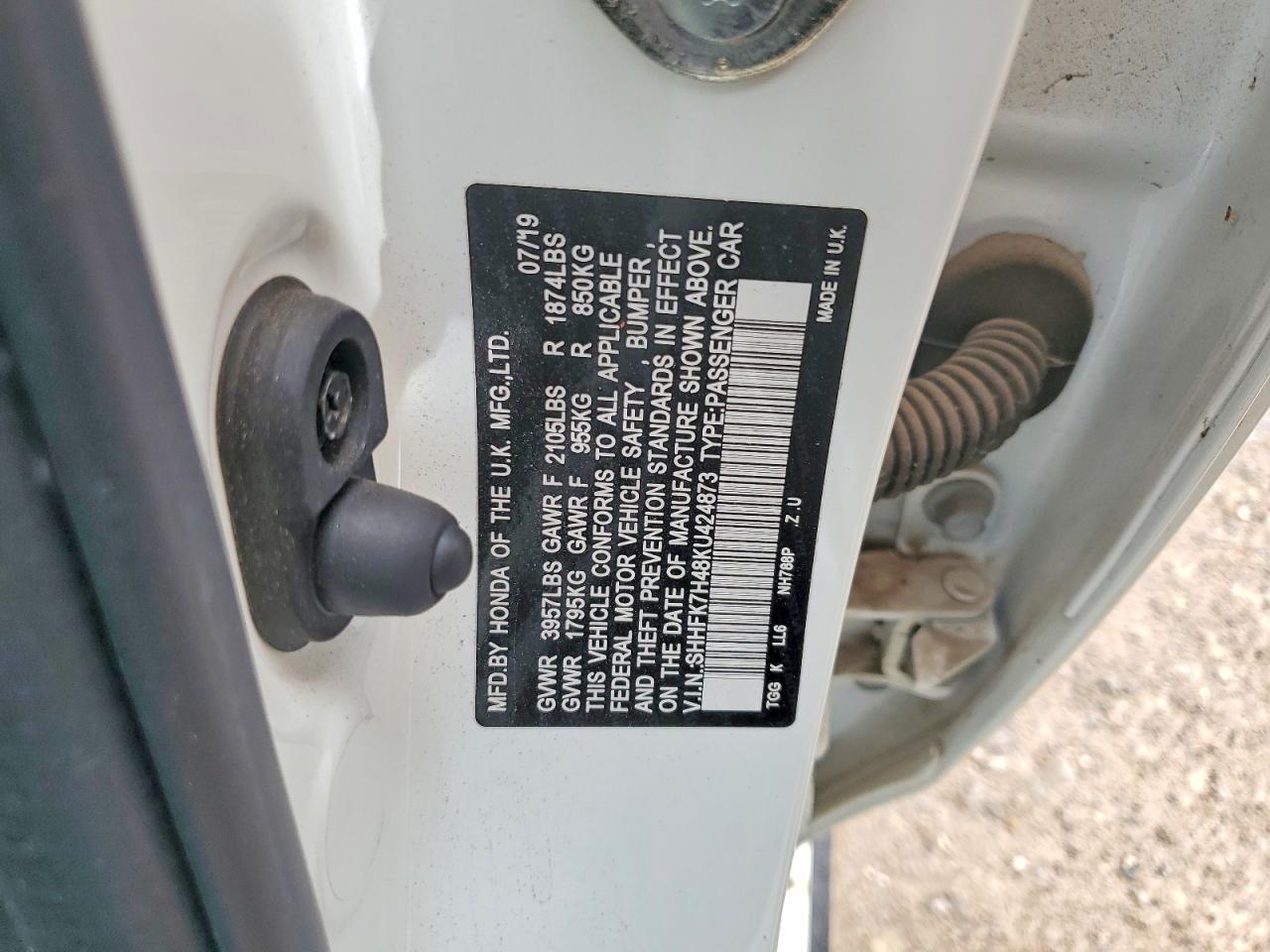 2019 HONDA CIVIC