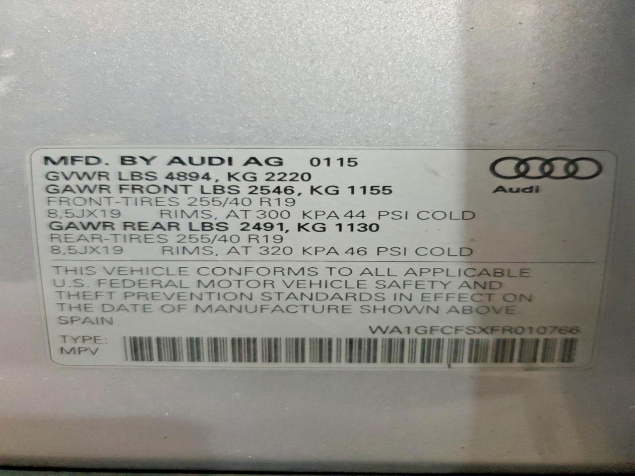 2015 AUDI Q3
