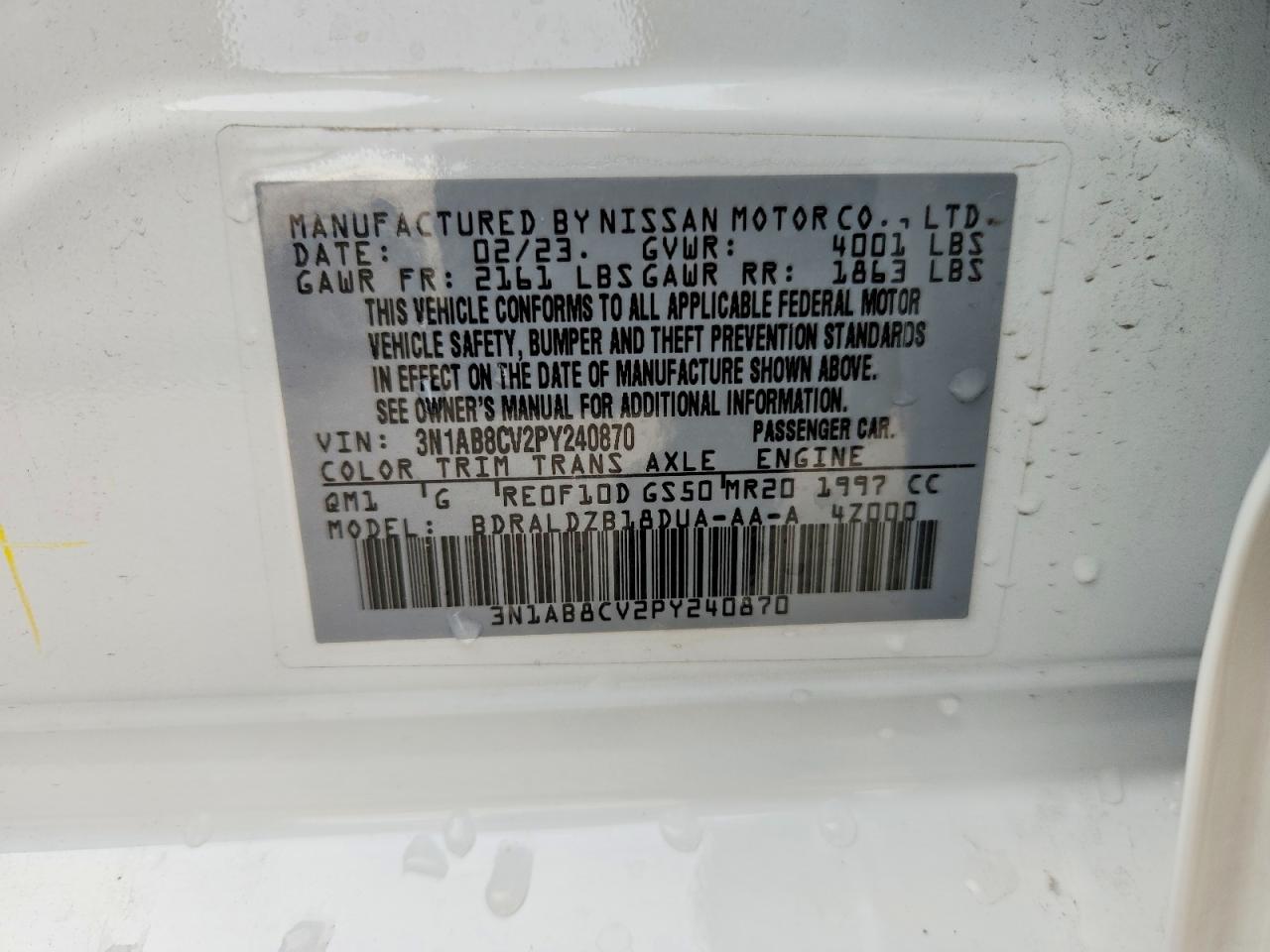 2023 NISSAN SENTRA