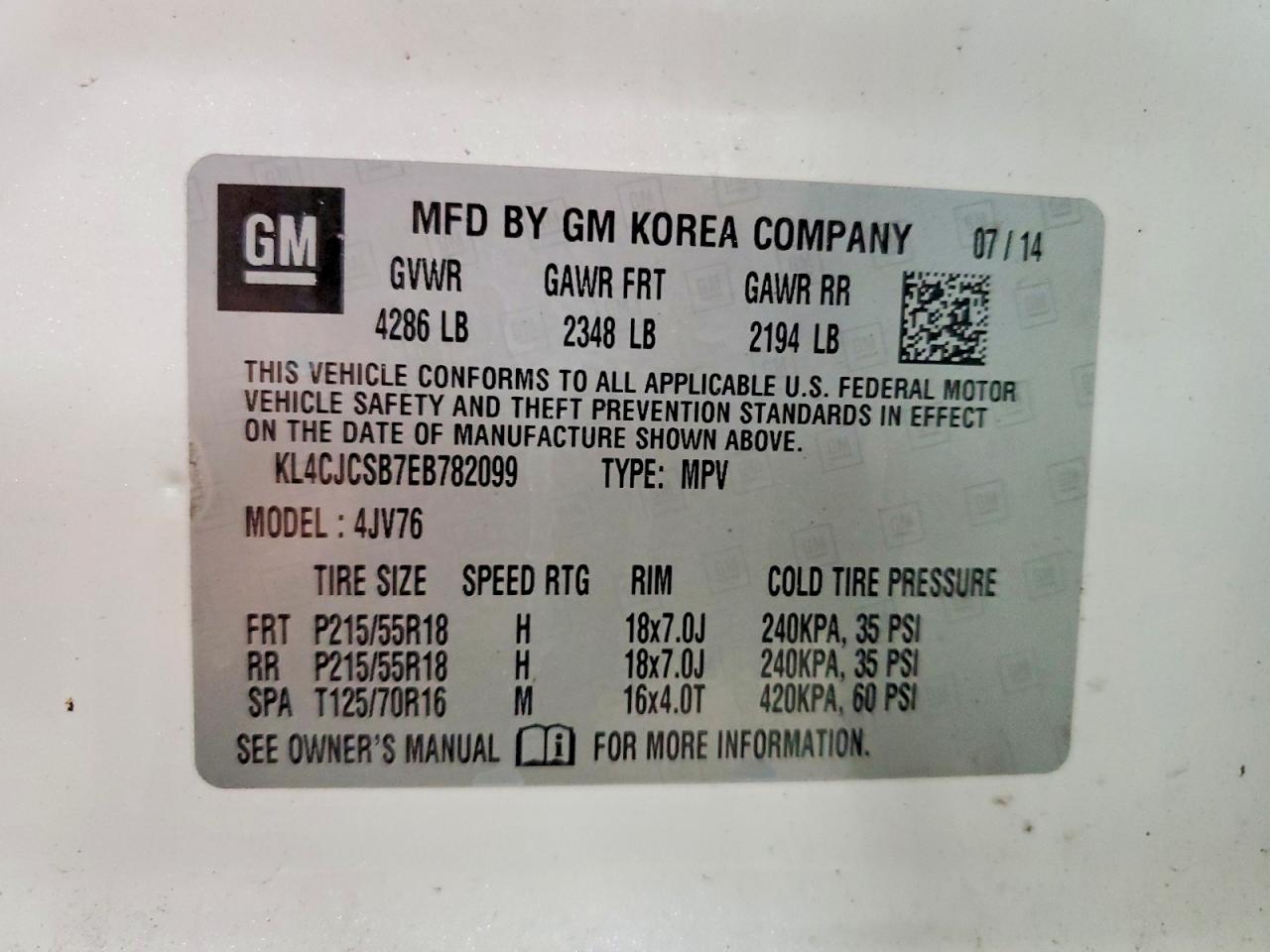 2014 BUICK ENCORE
