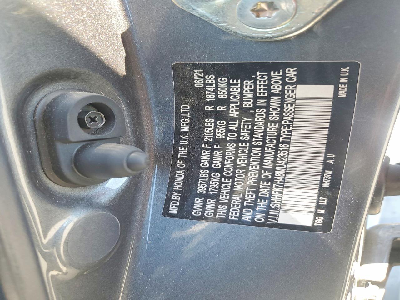 2021 HONDA CIVIC