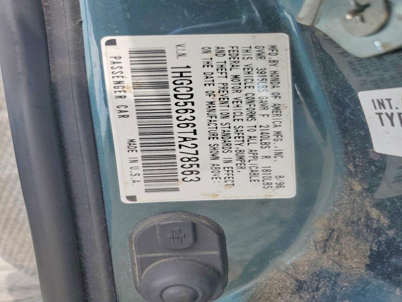1996 HONDA ACCORD