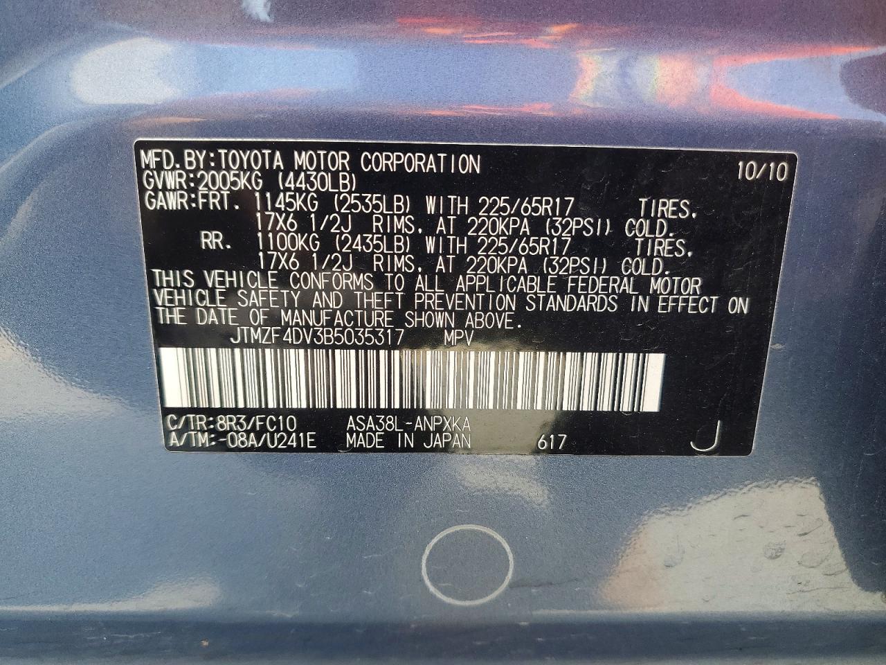 2011 TOYOTA RAV4