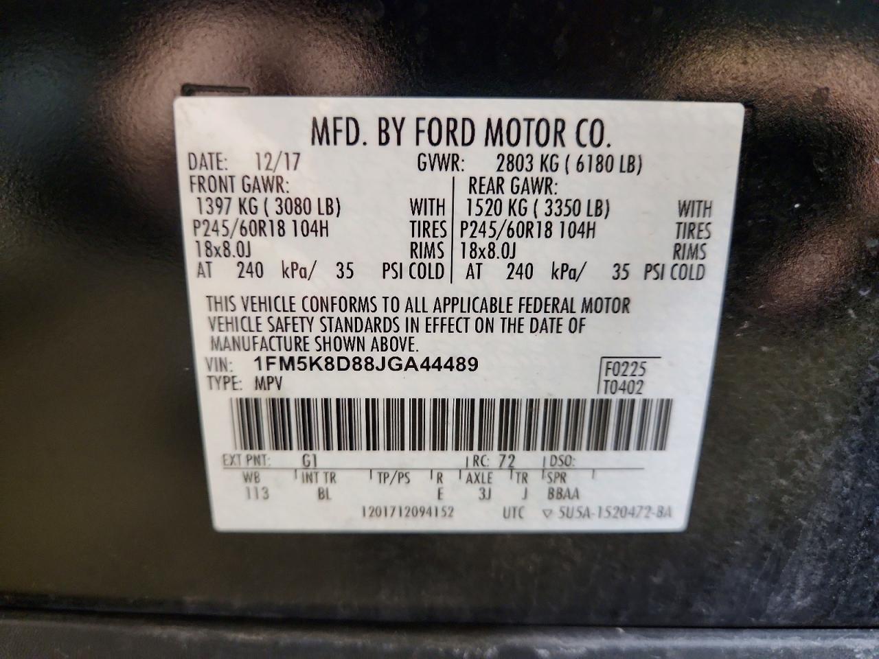 2018 FORD EXPLORER