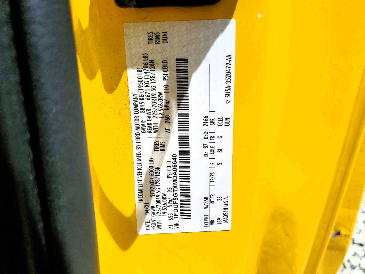 2021 FORD F550