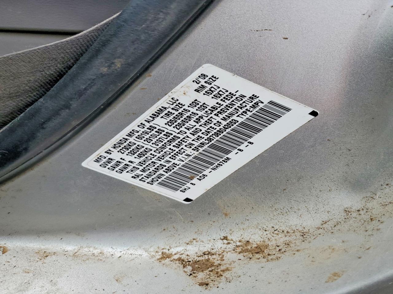 2008 HONDA ODYSSEY