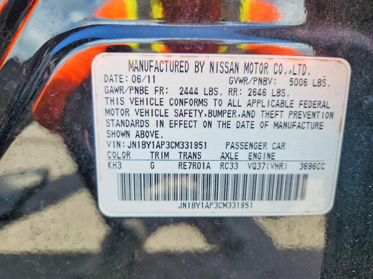 2012 INFINITI M37