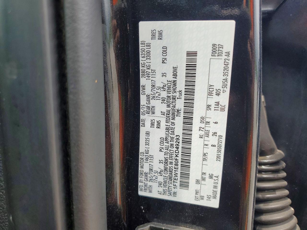 2015 FORD F150