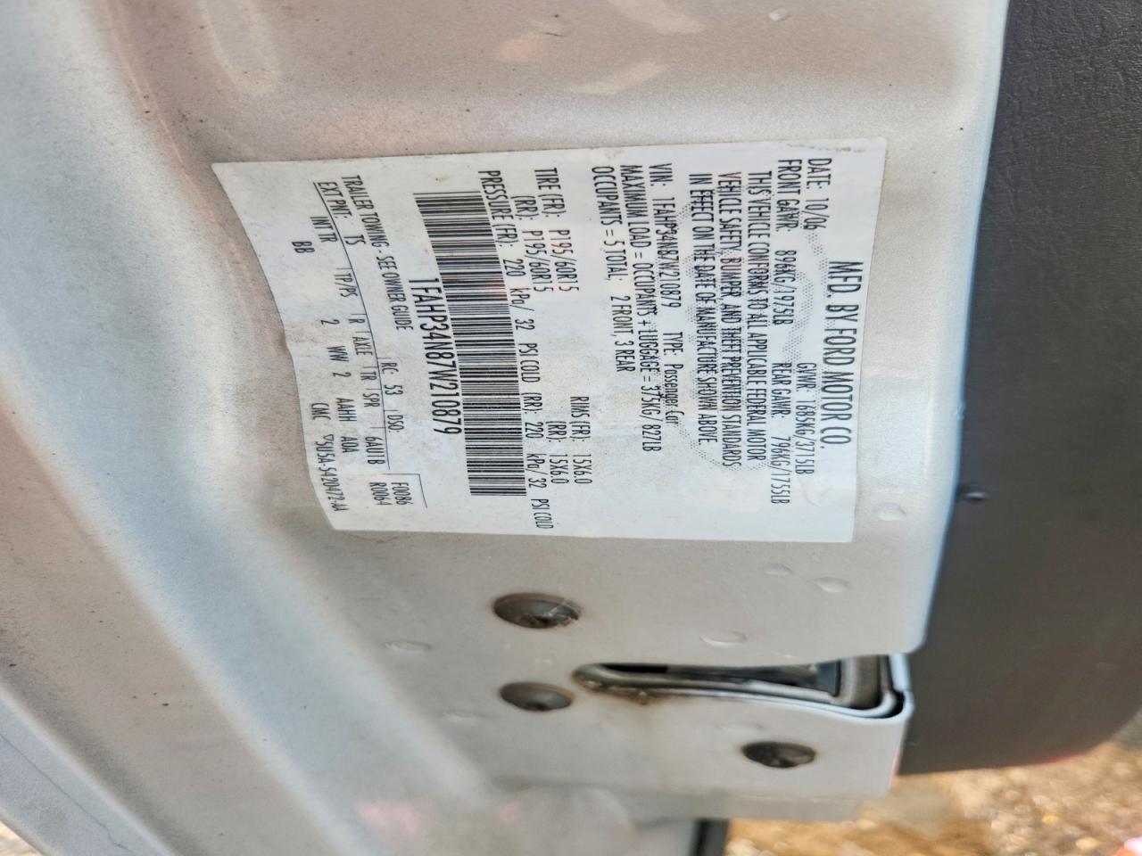 2007 FORD FOCUS